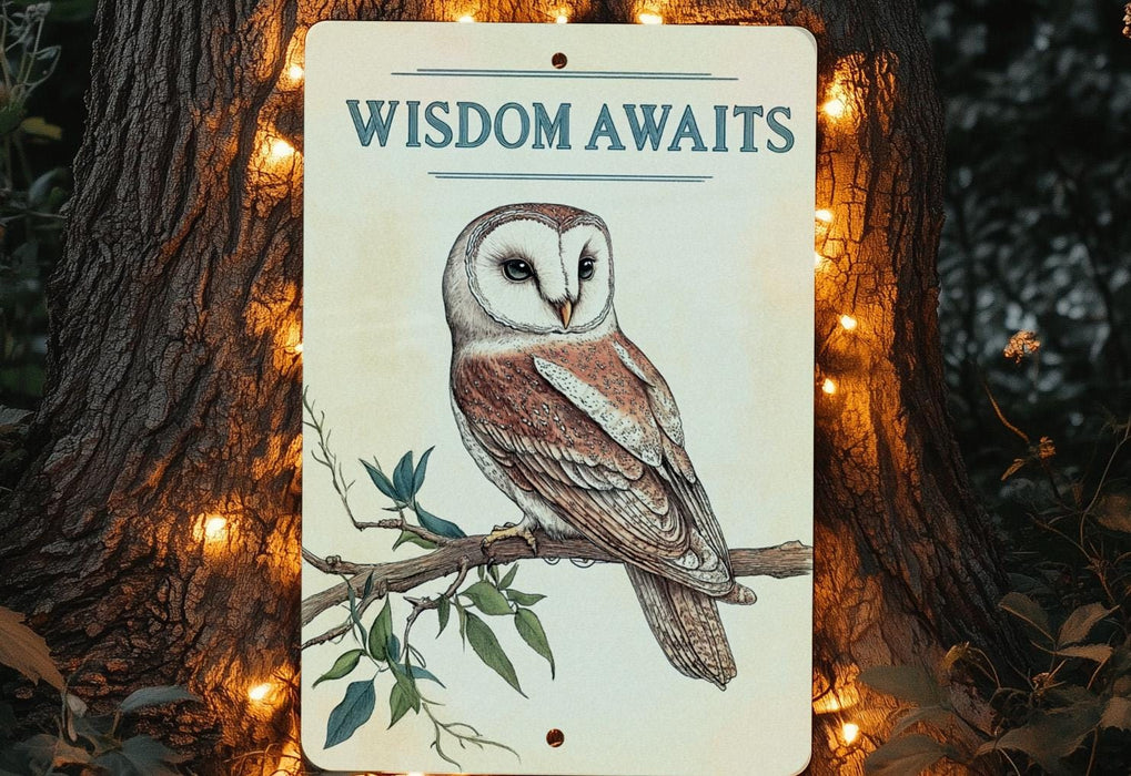 a picture of an owl sitting on a tree branch