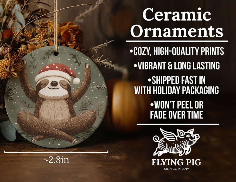 a ceramic ornament with a slotty on it