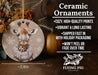 a ceramic ornament with a giraffe on it