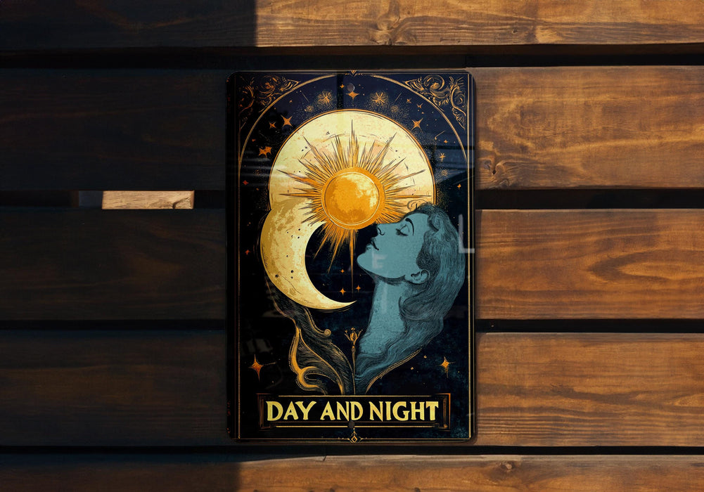 a picture of a woman's face with the sun above her head