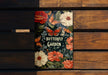 a book sitting on top of a wooden bench