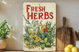 a picture of a sign that says fresh herbs