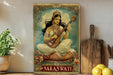 a painting of a woman playing a sitar
