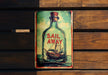 a picture of a bottle with a ship in it