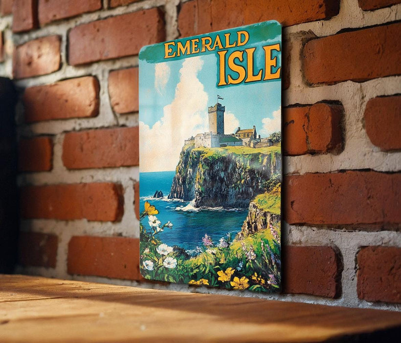 a brick wall with a picture of a lighthouse on it