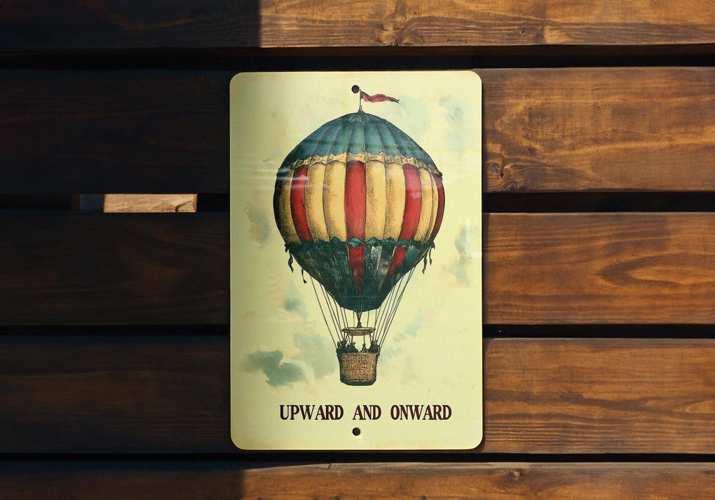 a picture of a hot air balloon on a wall