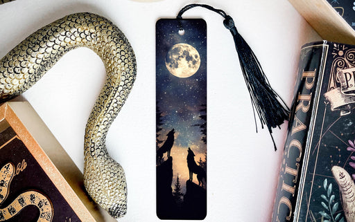a bookmark with a picture of a man and a woman on it