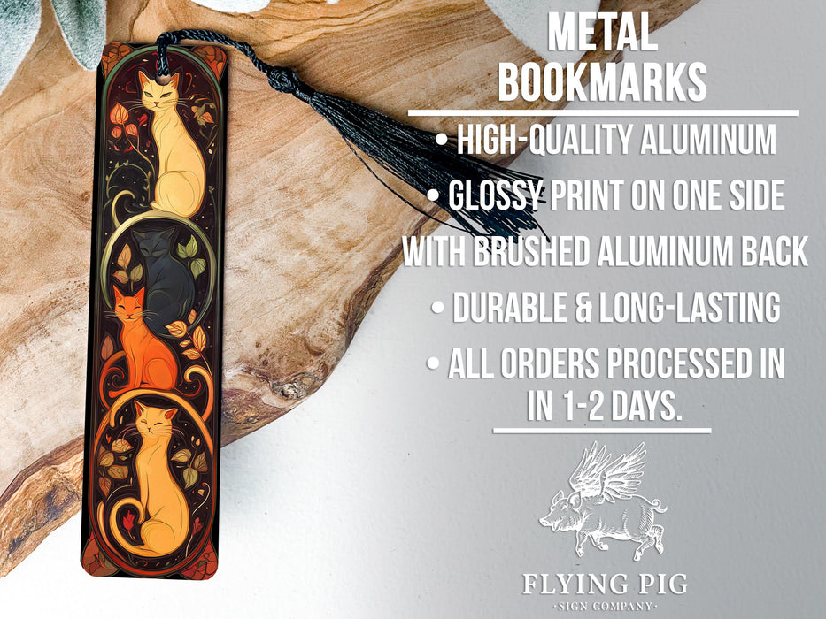 a bookmark with a picture of a cat on it