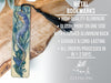 a metal bookmark with a blue dragon on it