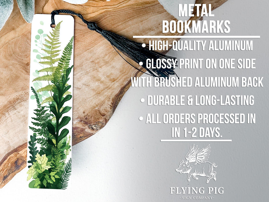 a bookmark with a fern design on it