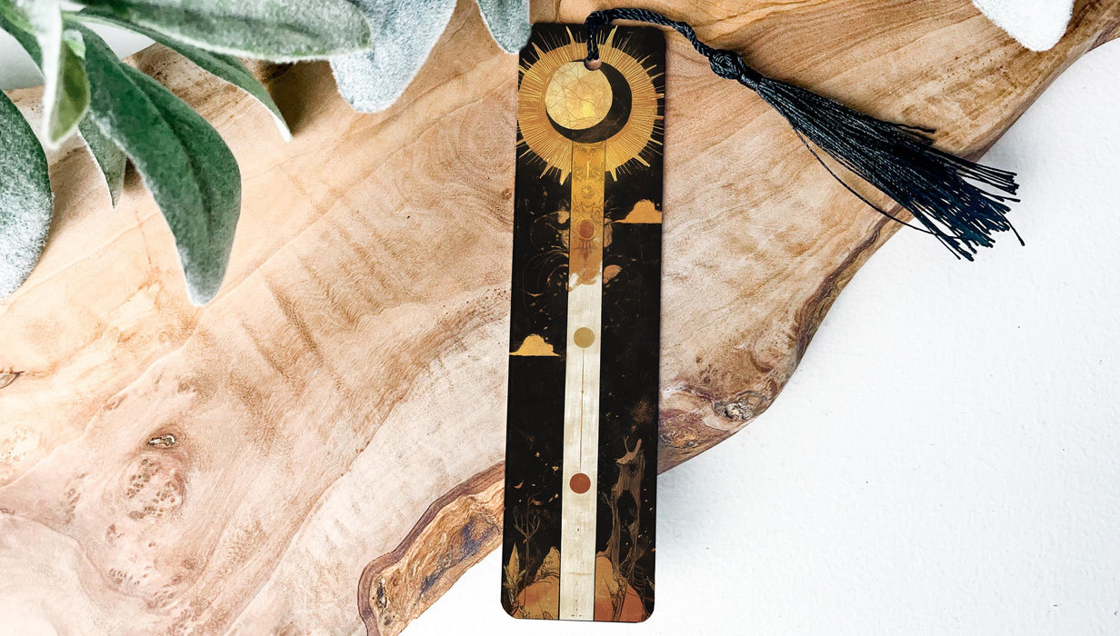 a piece of wood with a tassel hanging from it