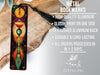 a metal bookmark with a colorful design on it