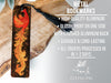 a bookmark with an orange and red bird on it