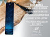 a metal bookmark with a blue tie on it