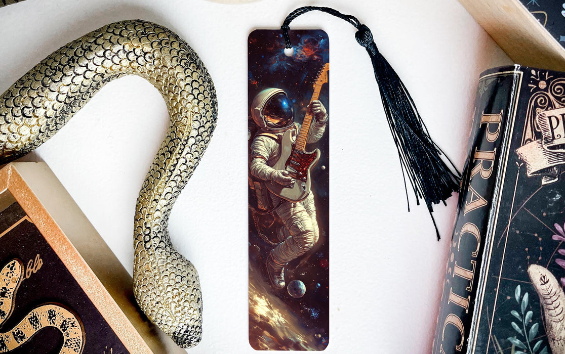 a bookmark with an image of a snake on it