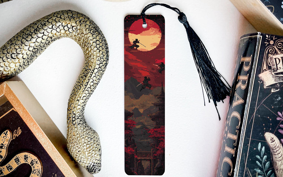 a bookmark with an image of a snake on it