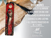 a red bookmark with a picture of a kissing couple on it