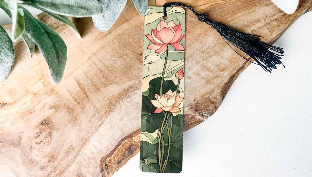 a bookmark with a flower design on it