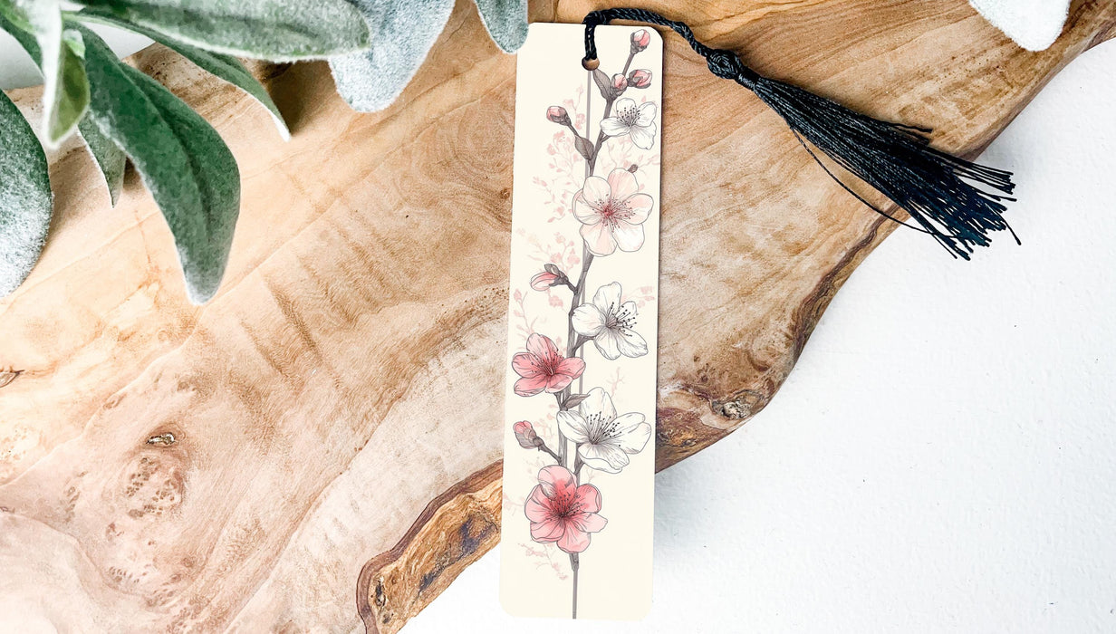 a bookmark with a floral design on it