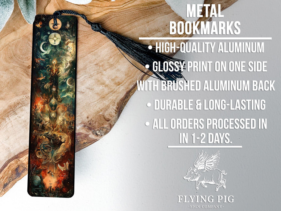 a bookmark with a picture of a painting on it