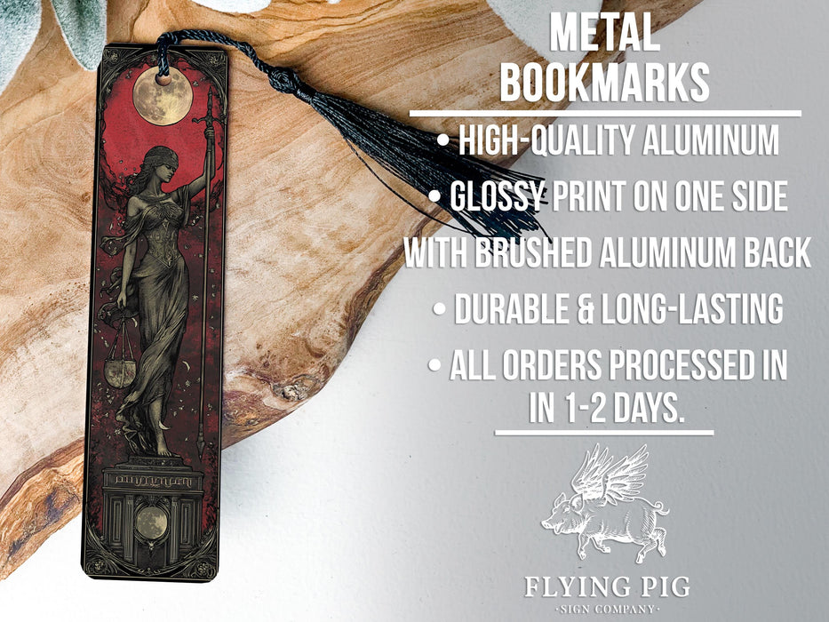 a bookmark with an image of a woman holding a cross