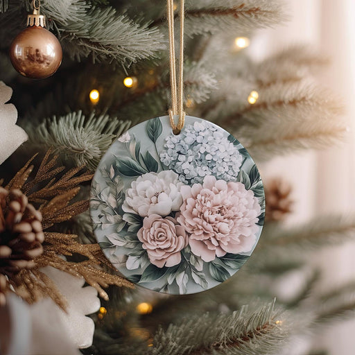 a close up of a christmas ornament on a tree