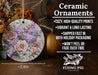 a ceramic ornament with flowers on it