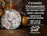 a ceramic ornament with flowers on it
