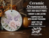 a ceramic ornament with flowers on it