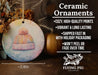 a ceramic ornament with a knitted hat on it