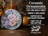 a ceramic ornament with flowers on it