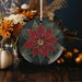a picture of a poinsettia on a table