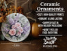 a ceramic ornament with flowers on it
