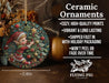 a ceramic christmas ornament sitting on top of a table
