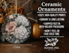 a ceramic ornament with flowers on it