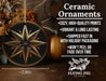 a christmas ornament with a star on it