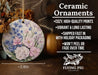 a ceramic ornament with flowers on it