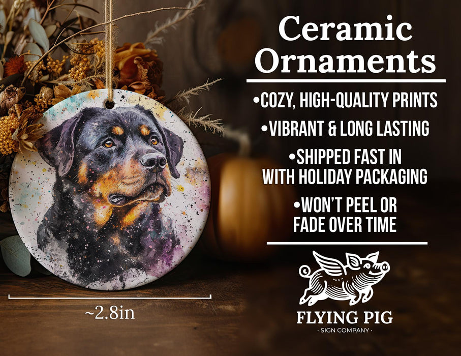 a ceramic ornament with a picture of a dog on it