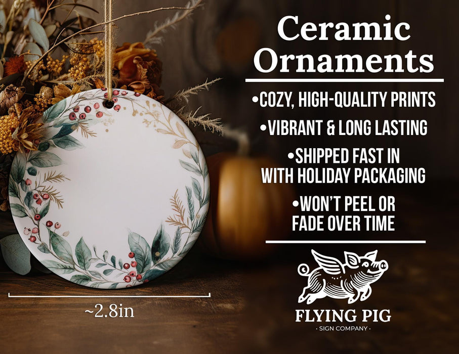 a ceramic ornament sitting on top of a wooden table