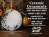 a ceramic ornament sitting on top of a wooden table