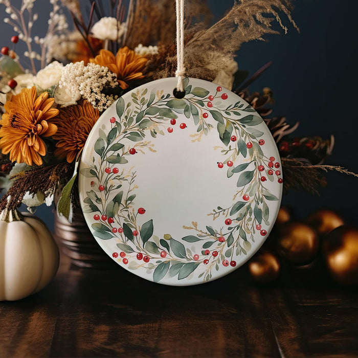 a white plate sitting on top of a wooden table