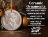 a ceramic ornament with an angel on it