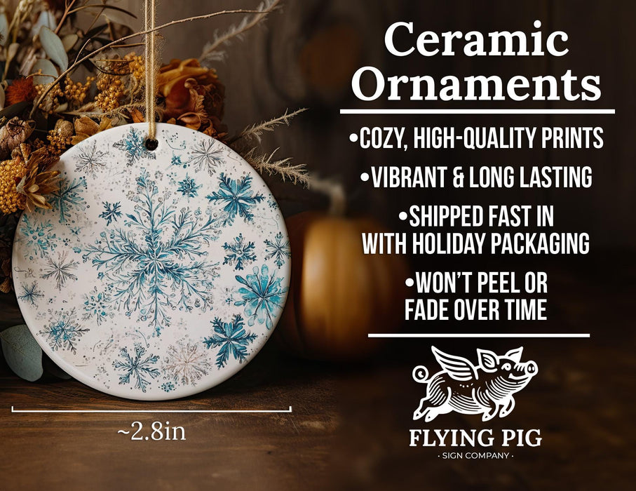 a ceramic ornament sitting on top of a wooden table