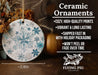 a ceramic ornament sitting on top of a wooden table