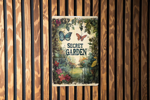 a picture of a book on a wooden wall