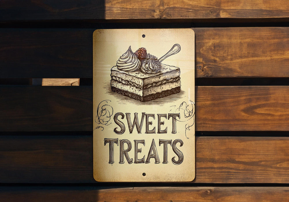 a sign that says sweet treats on it