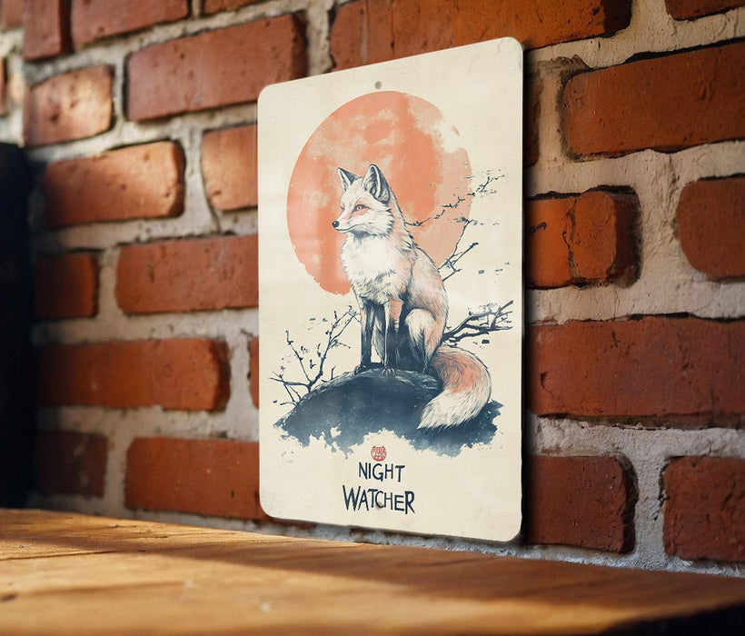 a picture of a fox on a brick wall