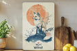 a painting of a fox sitting on top of a table