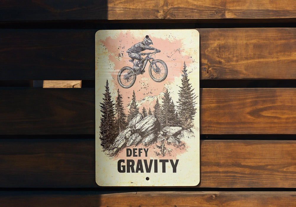 a sign on the side of a wooden bench