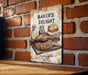 a sign on a brick wall that says baker's delight